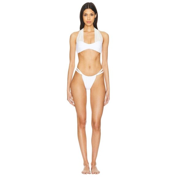 Tularosa Romy Bikini Bottoms in White X-Small Womens Swimsuit - Picture 1 of 7